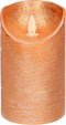 Anna's Collection Led kaars/stompkaars - koper - H12,5 x D7,5 cm - wax - bewegende vlam