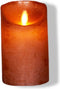 Anna's Collection Led kaars/stompkaars - koper - H12,5 x D7,5 cm - wax - bewegende vlam