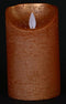 Anna's Collection Led kaars/stompkaars - koper - H12,5 x D7,5 cm - wax - bewegende vlam