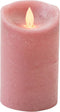 Anna's Collection Led kaars/stompkaars - oudroze - H12,5 x D7,5 cm - wax - bewegende vlam