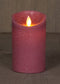 Anna's Collection Led kaars/stompkaars - oudroze - H12,5 x D7,5 cm - wax - bewegende vlam