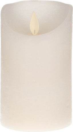 Anna's Collection Led kaars/stompkaars - wit - H12,5 x D7,5 cm - wax - bewegende vlam