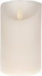 Anna's Collection Led kaars/stompkaars - wit - H12,5 x D7,5 cm - wax - bewegende vlam