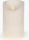 Anna's Collection Led kaars/stompkaars - wit - H12,5 x D7,5 cm - wax - bewegende vlam