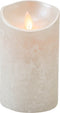 Anna's Collection Led kaars/stompkaars - zilver - H12,5 x D7,5 cm - wax - bewegende vlam