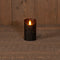Anna's Collection Led kaars/stompkaars - zwart - H12,5 x D7,5 cm - wax - bewegende vlam