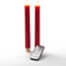 Anna's Collection LED Kaarsen - 2 ST - dinerkaarsen - rood - afstandsbediening - 23 cm