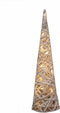 Anna's Collection LED kegel kerstboom lamp - H60 cm - 15 led lampjes - warm wit - kerstverlichting