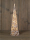 Anna's Collection LED kegel kerstboom lamp - H60 cm - 15 led lampjes - warm wit - kerstverlichting