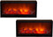 Anna's Collection LED sfeerhaard - zwart - L45 x B10 x H20 cm - open haard - verlichting