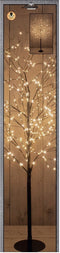 Anna's Collection Lichtboom - zwart - 120 cm - metaal - 600 leds - warm wit - kerstboom