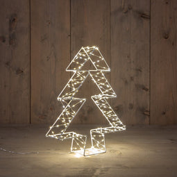 Anna's Collection - Metal 36 cmx7 cm 3D Tree White With 300Led Warm...