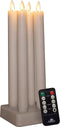 Anna's Collection Oplaadbare LED dinerkaarsen - 4x - wit - 23,5 cm - afstandsbediening - oplaadstation