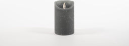 Anna's Collection - Rustic Wax Candle Moving Flame 7,5X12,5Cm Grey...