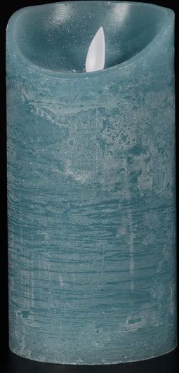 Anna's Collection - Rustic Wax Candle Moving Flame 7,5X15Cm Denim 3...