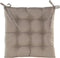 Anna's collection Stoelkussen gewatteerd - taupe - 38 x 38 cm - binnen/buiten