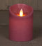 Anna's Collection Stompkaars - LED - antiek roze - H10 cm - bewegende vlam - kaars