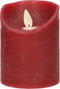 Anna's Collection Stompkaars - LED - bordeaux rood - H10 cm - bewegende vlam - kaars
