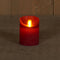 Anna's Collection Stompkaars - LED - bordeaux rood - H10 cm - bewegende vlam - kaars