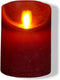 Anna's Collection Stompkaars - LED - bordeaux rood - H10 cm - bewegende vlam - kaars