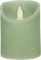 Anna's Collection Stompkaars - LED - jade groen - H10 cm - bewegende vlam - kaars