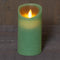 Anna's Collection Stompkaars - LED - jade groen - H10 cm - bewegende vlam - kaars