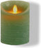 Anna's Collection Stompkaars - LED - jade groen - H10 cm - bewegende vlam - kaars