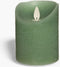 Anna's Collection Stompkaars - LED - jade groen - H10 cm - bewegende vlam - kaars