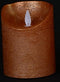 Anna's Collection Stompkaars - LED - koper - H10 cm - bewegende vlam - kaars
