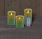 Anna's Collection Stompkaarsen - 3x st - jade groen - LED kaarsen - afstandsbediening