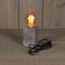Anna's Collection Tafellamp Hout - grijsbruin - 8 x 8 x 12 cm - Leeslampje - Designlamp