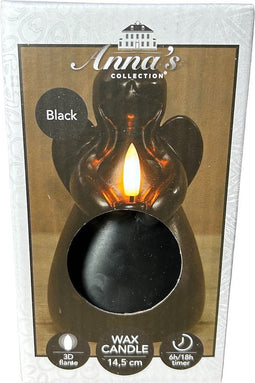 Anna's Collection - Led Wax Kaars - Engel - Zwart