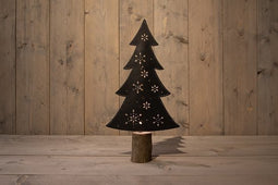 Anna's Collection - PAPIER BOOMPJE ZWART 41CM 10LED 2XAA