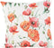 Anna's Collection Sierkussen voor binnen en buiten - bloemenprint - wit - 45 x 45 cm - tuinkussen