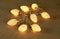 Annas collection - Batterijverlichting 8 dennenappels van glas 8 cm