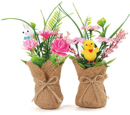 Annas collection - Bloem Paas Design In Jute 7 x 19 cm