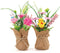 Annas collection - Bloem Paas Design In Jute 7 x 19 cm
