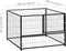 vidaXL - Hondenkennel - 7 - m² - staal - zwart