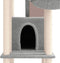 vidaXL - Kattenmeubel - met - sisal - krabpalen - 201 - cm - lichtgrijs