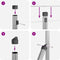vidaXL - hekposts - met - punt - 13 - stuks - Ø32 - mm - 100 - cm - gegalvaniseerd - staal