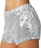 Dressforfun Pailletten-short - Sexy hotpants - Glanzende pailletten - Zilver M