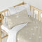 Onderlaken HappyFriday BASIC KIDS Wit Beige 60 x 120 x 14 cm Sterren
