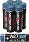 Ansmann A27 Speciale batterij 27A Alkaline 12 V 8 stuk(s)