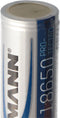 Ansmann Li-Ion batterij 18650 Lithium-ion batterij 3.6 volt 2600mAh, 9.36Wh, beschermde batterij door veiligheidscircuit