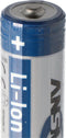 Ansmann Li-Ion batterij 18650 Lithium-ion batterij 3.6 volt 2600mAh, 9.36Wh, beschermde batterij door veiligheidscircuit