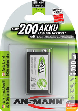 Ansmann maxE NiMH batterij E-Block 200mAh