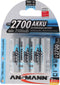 Ansmann NiMH 1.2V AA 2700mAh fotobatterij 4 stuks incl. AccuSafe