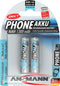 Ansmann NiMH batterij Mignon 1300mAh DECT dubbele blister