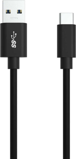 Ansmann USB-kabel USB 3.2 Gen1 (USB 3.0 / USB 3.1 Gen1) USB-A stekker, USB-C stekker 1.20 m Zwart Aluminium-stekker, TP