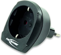 Ansmann Wereldstekker EU naar IT - reisstekker adapter - Europa naar Italië - Zwart